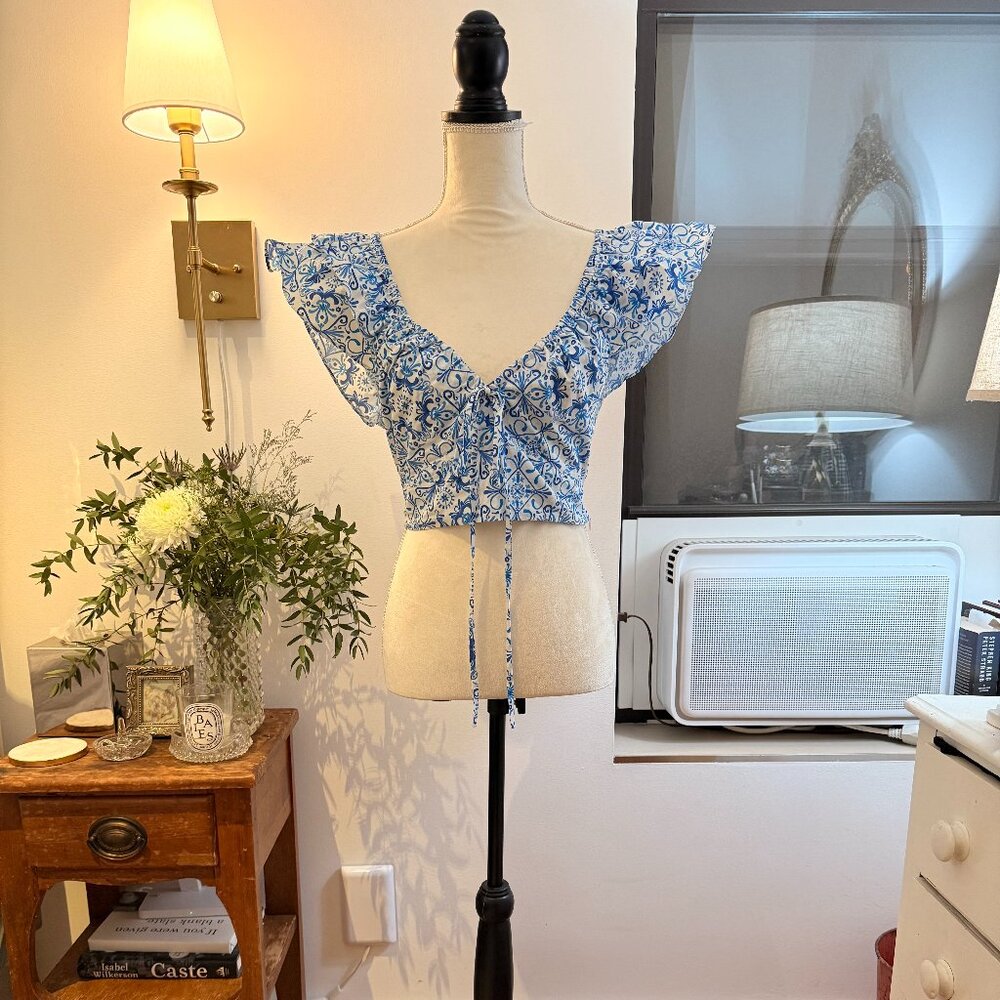 Hill House Home Alexa Top in Blue Mosaic